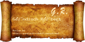 Gündisch Róbert névjegykártya